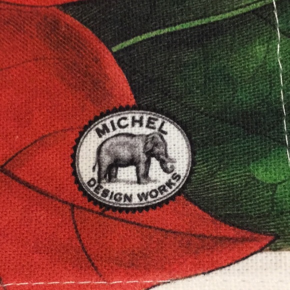 Christmas Bouquet Tulips Holiday Kitchen Towel NWT Cotton 20x28” Michel Design - Picture 7 of 16